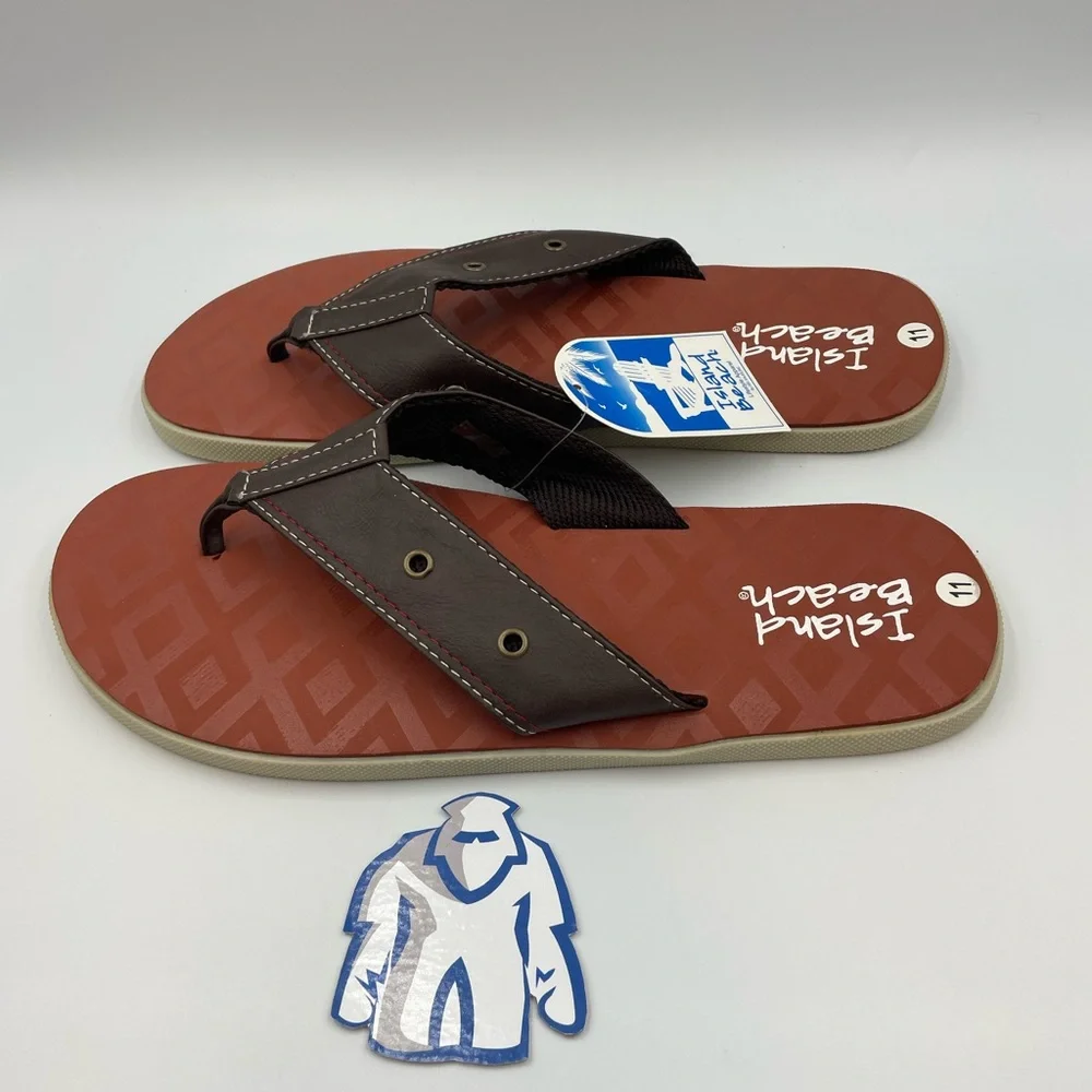 Island Beach Lifestyle Apparel‎ Flip Flops, Men’s sz 11